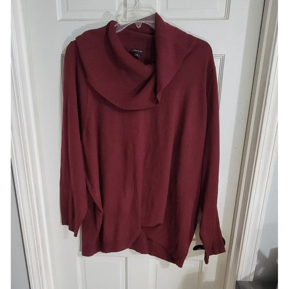 Torrid Womens Red Long Sleeve Cowl Neck Sweater Ultra Soft Tunic Size‎ 5X NWT - Picture 3 of 12